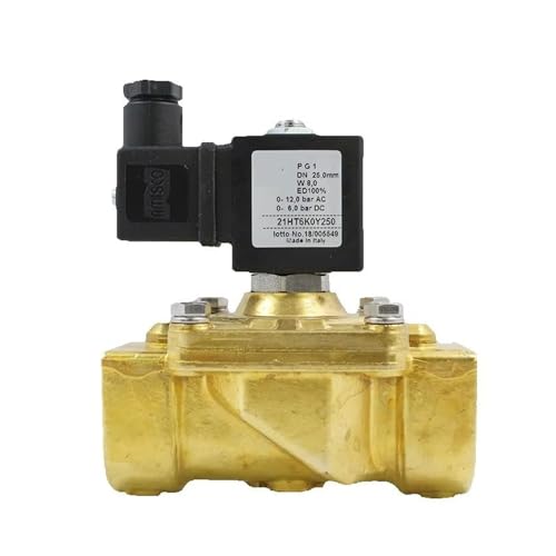 FQJYXWEWL 21HT6K0Y250 21HT4K0Y160 21HT5K0Y160 Magnetventil 2/2-Wege NC Kombinierter Betrieb Messinggehäuse AC24V DC12V(AC110,21HT6K0Y250) von FQJYXWEWL