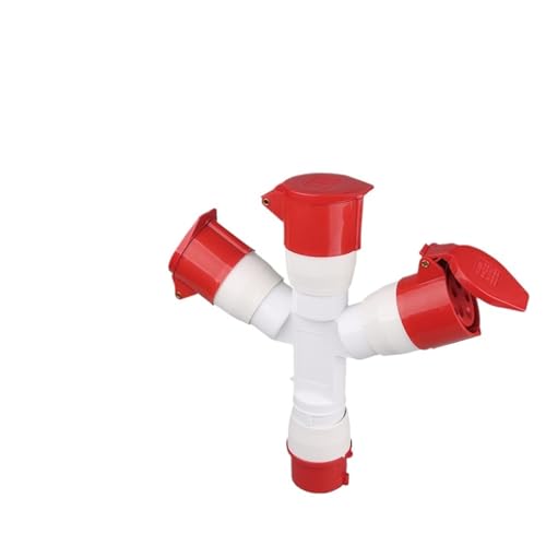 FQJYXWEWL Industrielle Multifunktionssteckdose mit drei Wegen, in Y-Form, 1013/1023, wasserdicht, 3 Kabel, 4 Drähte, 5 Drähte, 16A32A (1015 5 Core 16 A Three Way Tee) von FQJYXWEWL