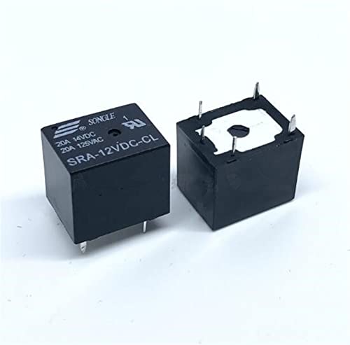 FQJYXWEWL SRA-5VDC-CL, SRA-12VDC-CL, SRA-24VDC-CL, SRA-24VDC-CL, PCB-Typ, 5-polig, schwarzes Relais für das Auto, 5 Stück (SRA-5VDC-CL) von FQJYXWEWL