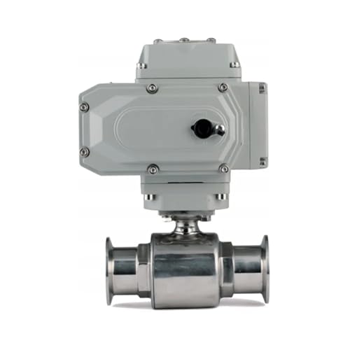 KPL-Q981 Motorisiertes Sanitär-Kugelventil DN20-DN100 Tri-Clamp-Anschluss Elektrisches Ventil Gewindeventil for Wasser, Flüssigkeit, Dampf(DN25) von FQJYXWEWL