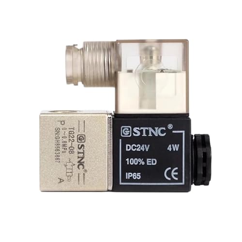 Pneumatisches Magnet-Luftventil TG22-08, 2 Anschlüsse, 2 Positionen, 2/2-Wege, 1/4 Zoll BSPT AC220V/DC24V/DC12V Magnetventile, Gassteuerung (TG22-08 AC110V) von FQJYXWEWL