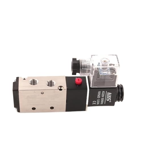 Pneumatisches elektrisches Magnetventil 4V310-08/10, 3-Wege-2-Positionen, Gassteuerung, Luftmagnetventil, DC/AC-Spule, Volt-Schlaucharmaturen (V410-10, AC110V) von FQJYXWEWL