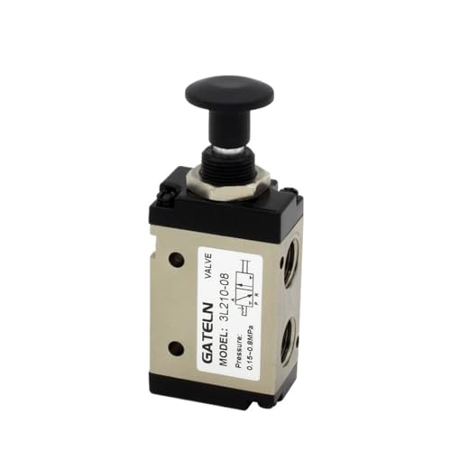 Push-Pullventil, 3 Anschlüsse, 2 Positionen, 3L Serie 3L110-06 / 3L210-08 / 3L310-10 pneumatisches Steuerventil (mit 6 mm Armaturen, 3L210-08) von FQJYXWEWL