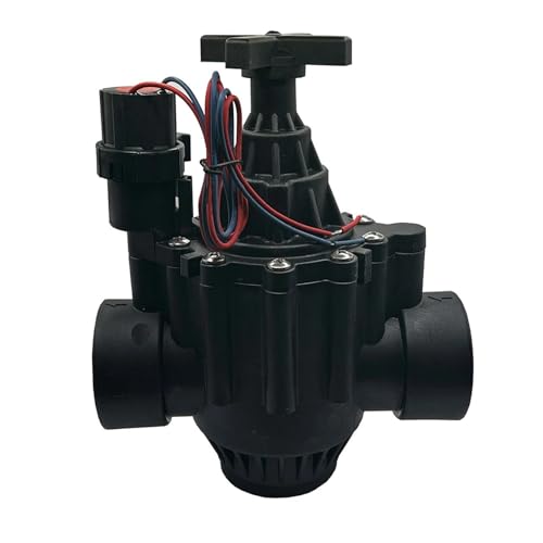 Wasser-Magnetventil mit Durchflusseinstellung, 220 V, 12 V, 24 V, normalerweise geschlossene Magnetventile für Gartenbewässerung (24 V DC, 3,8 cm) von FQJYXWEWL
