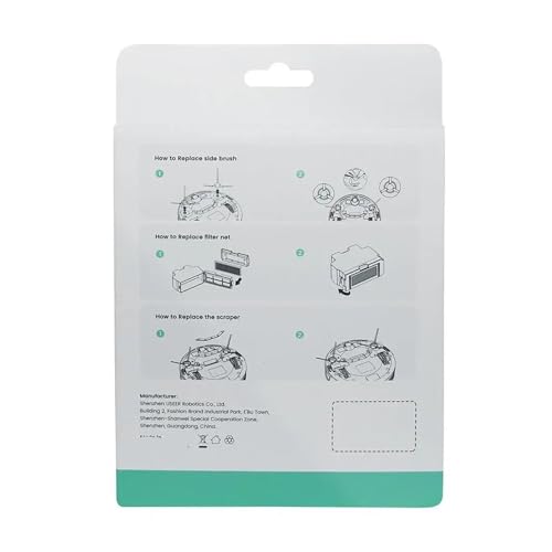 4 Seitenbürsten + 4 HEPA-Filter, Kompatibel Mit Lefant, M210-Serie, N1, OKP, K2-Serie, Roboter-Staubsauger-Zubehörteil, Ersatzteile(M210 210B 213 N1) von FQTTRWYHV