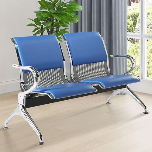 2-Sitzer-Wartezimmerstühle, Wartezimmerbank, Büro-Lobbystühle mit Rückenlehne und Armlehnen, Empfangsbereichsmöbel mit Kaltgewalztem Stahlrahmen, for Büro, Bank, Krankenhaus, Schule, Flughafen(Blue) 2-Sitzer-Wartezimmerstühle, Wartezimmerbank, Büro-Lobbystühle mit Rückenlehne und Armlehnen, Empfangsbereichsmöbel mit Kaltgewalztem Stahlrahmen, for Büro, Bank, Krankenhaus, Schule, Flughafen(Blue) von FQWYNMZ