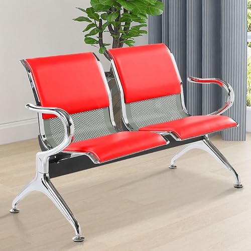 2-Sitzer-Wartezimmerstühle, Wartezimmerbank, Büro-Lobbystühle mit Rückenlehne und Armlehnen, Empfangsbereichsmöbel mit Kaltgewalztem Stahlrahmen, for Büro, Bank, Krankenhaus, Schule, Flughafen(Red) 2-Sitzer-Wartezimmerstühle, Wartezimmerbank, Büro-Lobbystühle mit Rückenlehne und Armlehnen, Empfangsbereichsmöbel mit Kaltgewalztem Stahlrahmen, for Büro, Bank, Krankenhaus, Schule, Flughafen(Red) von FQWYNMZ