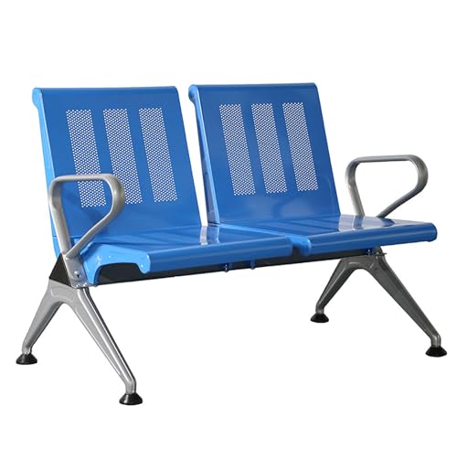 2-Sitzer-Wartezimmerstühle, Wartezimmerbank mit Rückenlehnen und Armlehnen, Empfangsstühle for Bürogäste mit Kaltgewalztem Stahlrahmen, for Flughafen, Markt, Bank, Krankenhaus, Schule, Barbersho(Blue) 2-Sitzer-Wartezimmerstühle, Wartezimmerbank mit Rückenlehnen und Armlehnen, Empfangsstühle for Bürogäste mit Kaltgewalztem Stahlrahmen, for Flughafen, Markt, Bank, Krankenhaus, Schule, Barbersho(Blue) von FQWYNMZ