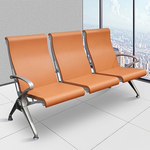FQWYNMZ 3-Sitzer-Wartezimmerbank-Set, Empfangsstühle for Bürogäste mit Rückenlehnen und Armlehnen, Metallrahmen aus Aluminiumlegierung, for Wartezimmer, Lobby, Flughafen, Krankenhaus, Bank, Salon von FQWYNMZ