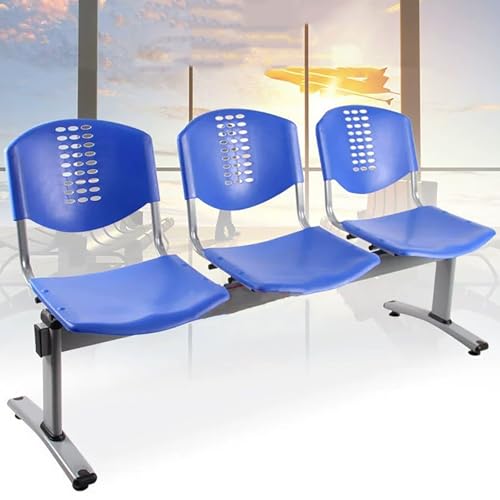 FQWYNMZ 3-Sitzer-Wartezimmerstuhl, Wartebereichsstühle, Ersatzsitzbank mit Atmungsaktiver Rückenlehne, Metallrahmen, for Friseursalons, Kliniken, Bibliotheken, Schulen, Stadien, Basketballplätze von FQWYNMZ