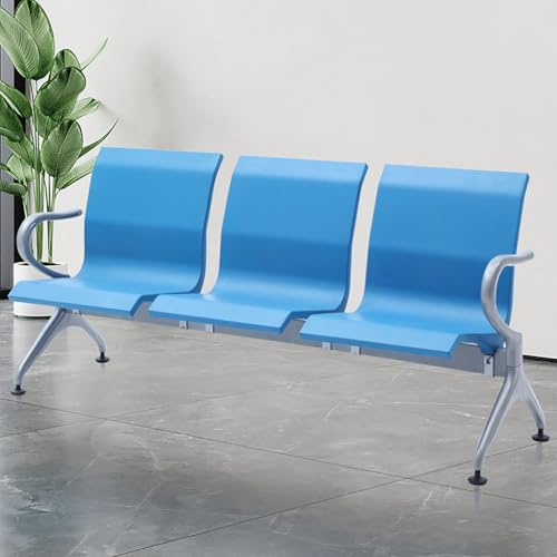 FQWYNMZ Wartezimmerstuhl-Set, 3-Sitzer-Wartezimmer Stuhl aus PU-Leder, Flughafen Empfangsstuhl for Geschäftsbüros mit Armlehnen und Rückenlehnen, for Flughafen, Krankenhaus, Bank, Salon, Friseursalon von FQWYNMZ