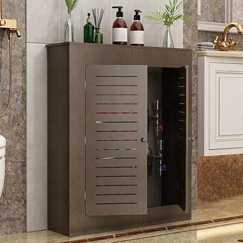 Heizkörperverkleidung, Heizungsabdeckung, Heizkörperabdeckung, Dekorativer Heizungsschutz, Versteckt Überfüllte Rohre, PVC-Konstruktion(90x70x20cm/35.4x27.6x7.9in) von FQWYNMZ