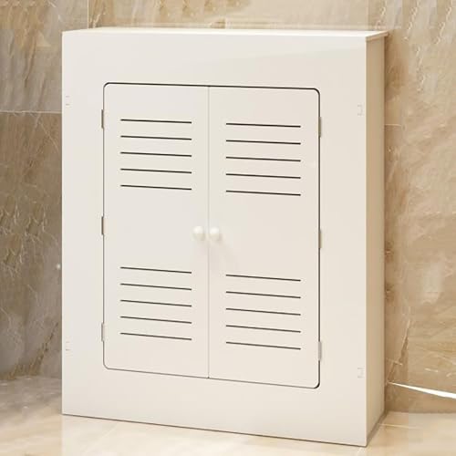 Moderne Heizkörperabdeckung, Dampfheizkörper-Regaldekoration, Heizkörperverkleidung, Holzschrank, Heizungs-Seitenständerschrank mit 2 Türen, Oberes Lagerregal(80x80x20cm/31x31x8in) von FQWYNMZ