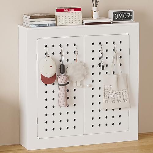 Moderne Heizkörperabdeckung, Heizungsverkleidung mit Ablagefläche, Heizkörperabdeckung for Heizschränke, Verstecken von Rohrüberlauf, Doppeltür-Design, PVC-Konstruktion(60x60x20cm/24x24x8in) von FQWYNMZ