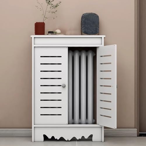 Moderne Heizkörperverkleidung, Heizungsverkleidung für Zuhause, 2-türige Heizungsabdeckung mit Oberer Ablage, Abdeckung Heizung, Dekorativer Aufbewahrungsorganisator(50x70x25cm/20x28x10in) von FQWYNMZ