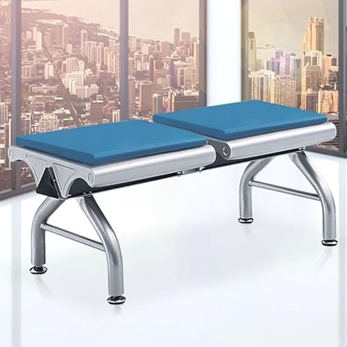 Wartezimmerbank-Set, 2-Sitzer-Wartezimmerstühle aus PU-Leder, Empfangs-Gästestuhl, Stahlmetallrahmen, Balkenverstärkung, Rutschfeste Fußpolster, for Klinik, Flughafen, Krankenhaus, Friseursalon(Blue) Wartezimmerbank-Set, 2-Sitzer-Wartezimmerstühle aus PU-Leder, Empfangs-Gästestuhl, Stahlmetallrahmen, Balkenverstärkung, Rutschfeste Fußpolster, for Klinik, Flughafen, Krankenhaus, Friseursalon(Blue) von FQWYNMZ