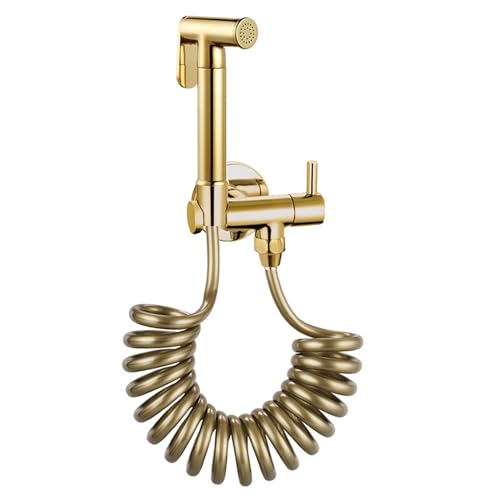 Bidet Handbrause FüR Toilette Waschbecken Gold Toiletten Bidet Handbrause Bidet Handbrause Set Druck Multifunktionspistole Komplett Aus Kupfer,Gold von FQYEP