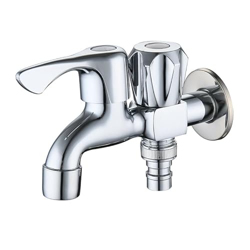 Doppel Wasserhahn Garten 1/2 Zoll Doppel Auslaufhahn Garten Wasserhahn Einhebelmischer Mit Doppelauslauf Aus Messing vorderes Ventil Chrom Doppel Wasserhahn Garten 1/2 Zoll Doppel Auslaufhahn Garten Wasserhahn Einhebelmischer Mit Doppelauslauf Aus Messing vorderes Ventil Chrom von FQYEP