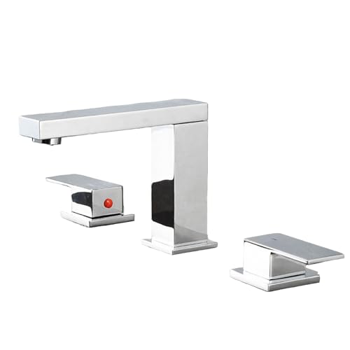 FQYEP 3 Loch Armatur Waschbecken Zweigriffarmatur Badarmatur Waschbecken 360 ° Drehende Messing,Verchromt FQYEP 3 Loch Armatur Waschbecken Zweigriffarmatur Badarmatur Waschbecken 360 ° Drehende Messing,Verchromt von FQYEP