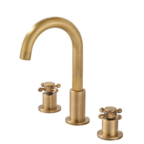 FQYEP 3 Loch Waschtischarmatur Antik Doppelgriff Mischbatterie Waschbecken Bad 360° Drehbar,Big Bend,Modell B FQYEP 3 Loch Waschtischarmatur Antik Doppelgriff Mischbatterie Waschbecken Bad 360° Drehbar,Big Bend,Modell B von FQYEP