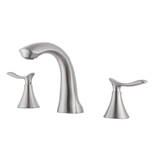 FQYEP 3 Loch Waschtischarmatur Gebürstet Zweigriffarmatur Wasserhahn Bad Waschbecken Edelstahl FQYEP 3 Loch Waschtischarmatur Gebürstet Zweigriffarmatur Wasserhahn Bad Waschbecken Edelstahl von FQYEP