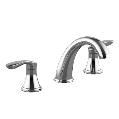 FQYEP 3 Loch Waschtischarmatur Zweigriffarmatur Badezimmer Wasserhahn Vintage Messing,Überzug von FQYEP