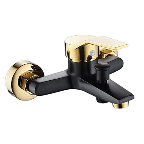 FQYEP Wannenarmatur Schwarz,Matt-schwarz,Badewannenarmatur Adapter,Messing,Wannenarmatur Schwarz Matt,Wannenarmatur Schwarz,Badewannenarmatur Schwarz,Gold von FQYEP