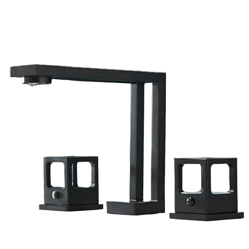 FQYEP Waschbeckenarmatur 3 Loch Badezimmer Wasserhahn Zweigriffarmatur Messing Heiß und Kalt,Schwarz FQYEP Waschbeckenarmatur 3 Loch Badezimmer Wasserhahn Zweigriffarmatur Messing Heiß und Kalt,Schwarz von FQYEP