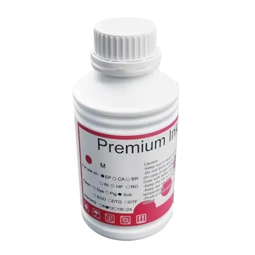 500ml Wärmeübertragungstinte kompatibel mit fünf Sieben Generationendruckern, einschließlich 4880 i3200 I1600 TX800 XP600 5113 4720 Modelle Arbeiten mit Sublimation -Druck(Magenta-500ml) von FQkBEX