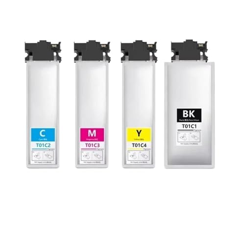 FQkBEX 1-4PCS T01C T01C1 T01C4 Tintenbeutel kompatibel(T01C2 - Cyan) von FQkBEX