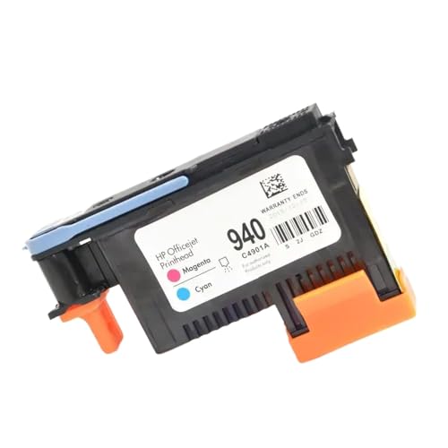 FQkBEX 2pcs C4900A C4901A Printhead Compatible mit 940 Druckkopf Kompatibel mit OfficeJet Pro 8500 850A Drucker Bk Y C M Ersatzteile(1PC - C and M) von FQkBEX