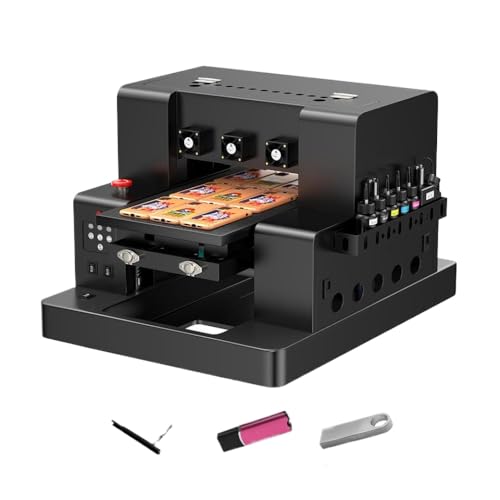 FQkBEX DTF -Drucker A3 A4 kompatibel mit L805 -Flachbettdruckmaschine Kompatibel mit Stiftholzmetalldruck(A3 L805 UV Printer1) von FQkBEX