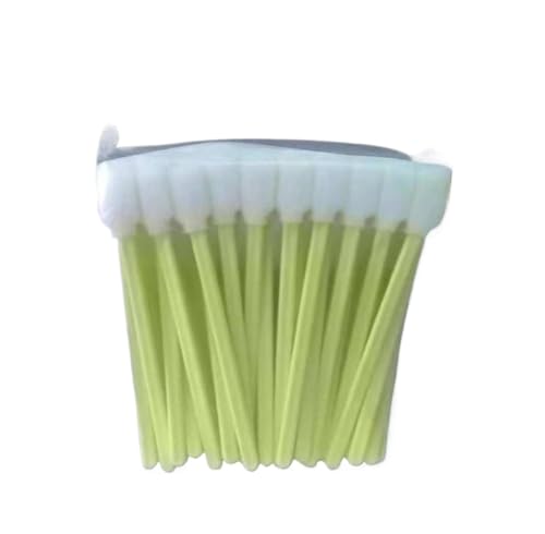 FQkBEX Druckerreinigung Tupferkit mit Lösungsmittelschwamm -Schaumstangen Kompatibel mit Tintentoner -Staubentfernung DTF -Druckköpfe kompatibel mit verschiedenen Druckermodellen(50pcs Green) von FQkBEX