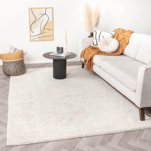 FRAAI | Home & Living Berberteppich - Aicha Beige 80x150cm - Wolle, Viskose - Flachgewebe - Meliert, Einfarbig - Boho, Industrielle, Ländlich, Modern, Skandinavisch - Wohnzimmer, Esszimmer, von FRAAI | Home & Living