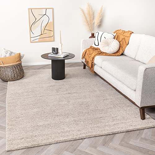 FRAAI | Home & Living Berberteppich - Aicha Taupe 80x150cm - Wolle, Viskose - Flachgewebe - Meliert, Einfarbig - Ländlich, Modern, Skandinavisch - Wohnzimmer, Esszimmer, Schlafzimmer - Carpet von FRAAI | Home & Living