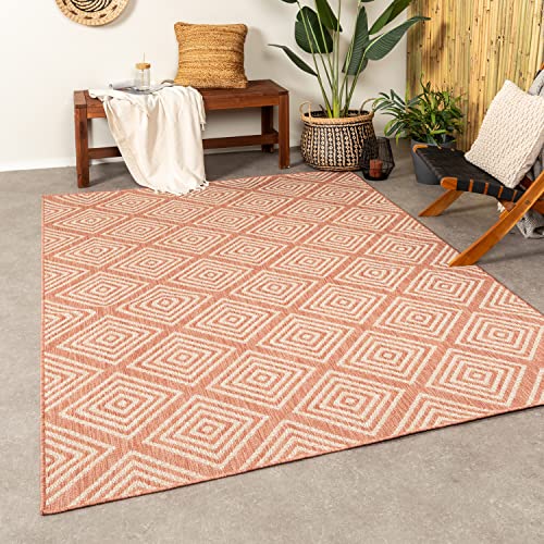 FRAAI | Home & Living Gartenteppich - Brava Terracotta 80x150cm - Wetterfest - Synthetik, Polypropylen - Flachgewebe - Balkon, Garten - Terrasse - Carpet von FRAAI | Home & Living