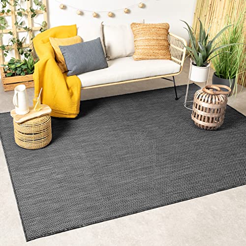 FRAAI | Home & Living In-& Outdoor Teppich - Malta Arrow Schwarz 120x170cm - Wetterfest - Synthetik, Polypropylen - Flachgewebe - Balkon, Garten, Flur - Terrasse - Carpet von FRAAI | Home & Living