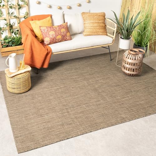 FRAAI | Home & Living In-& Outdoor Teppich - Malta Melange Beige 140x200cm - Wetterfest - Synthetik, Polypropylen - Flachgewebe - Balkon, Garten, Flur - Terrasse - Carpet von FRAAI | Home & Living