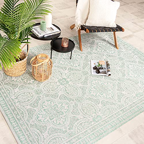 FRAAI | Home & Living In- & Outdoor Teppich - Summer Oriental Mint 160x230cm - Wetterfest - Synthetik, Polypropylen - Flachgewebe - Balkon, Garten - Terrasse - Carpet von FRAAI | Home & Living