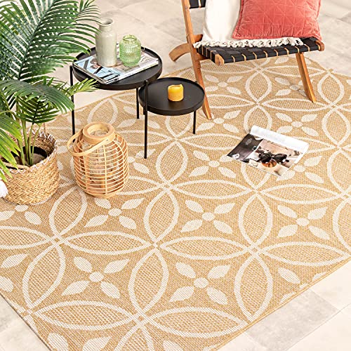 FRAAI | Home & Living In- & Outdoor Teppich - Summer Pattern Gelb 160x230cm - Wetterfest - Synthetik, Polypropylen - Flachgewebe - Garten - Terrasse - Carpet von FRAAI | Home & Living