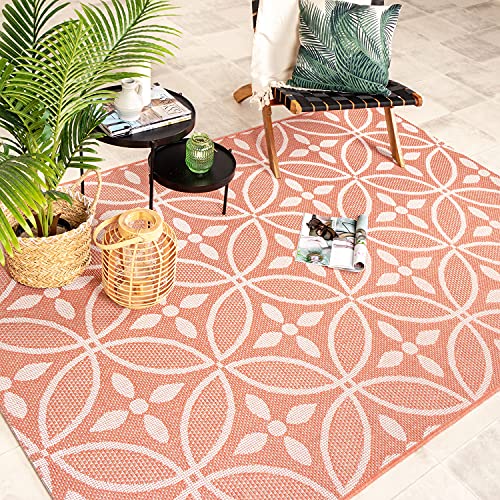 FRAAI | Home & Living In- & Outdoor Teppich - Summer Pattern Rosa 200x290cm - Wetterfest - Synthetik, Polypropylen - Flachgewebe - Garten - Terrasse - Carpet von FRAAI | Home & Living