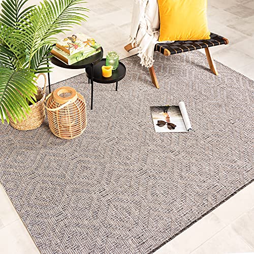 FRAAI | Home & Living In- & Outdoor Teppich - Summer Retro Grau 240x330cm - Wetterfest - Synthetik, Polypropylen - Flachgewebe - Balkon, Garten - Terrasse - Carpet von FRAAI | Home & Living