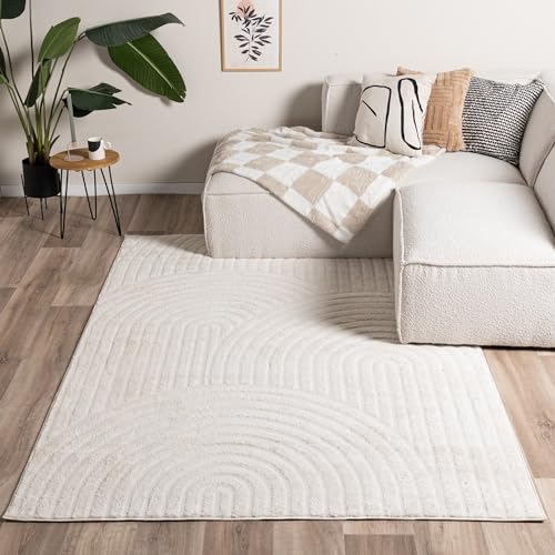 FRAAI Japandi Teppich - Yori Arches Creme 80x150cm - Kurzflor - Modern, Skandinavisch - Wohnzimmer, Esszimmer, Kinderzimmer, Schlafzimmer - Carpet von FRAAI | Home & Living