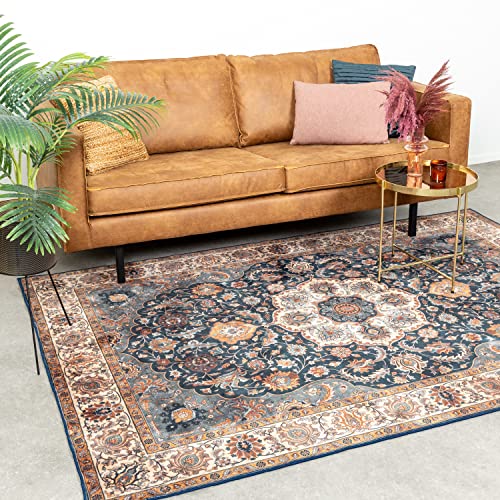 FRAAI | Home & Living Teppich Vintage - Imagine Medaillon Bunt 230x330cm - Baumwolle, Synthetik, Polyester - Flachgewebe - Vintage, Symmetrische - Klassik, Industrielle, Orientalisch - Wohnzimmer, von FRAAI | Home & Living