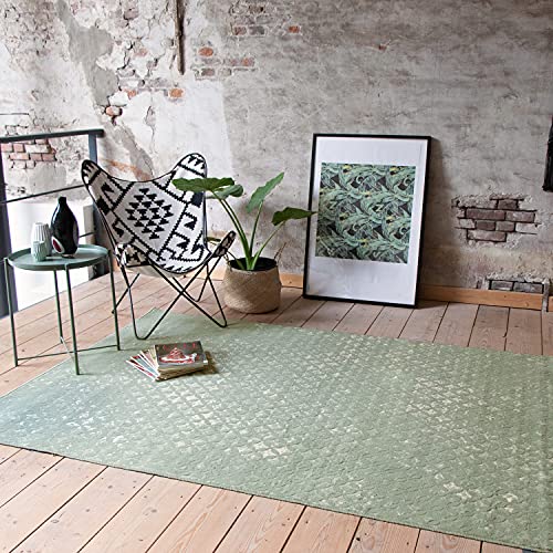 FRAAI | Home & Living Teppich Vintage - Wonder Rustic Grün 70x140cm - Synthetik, Polypropylen - Kurzflor - Antik, Vintage - Boho, Klassik, Orientalisch - Wohnzimmer, Esszimmer, Schlafzimmer - Carpet von FRAAI | Home & Living