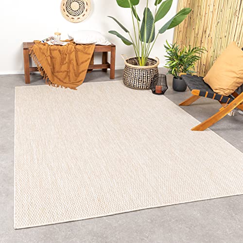 FRAAI | Home & Living In- & Outdoor Teppich - Costa Beige 120x170cm - Wetterfest - Synthetik, Polypropylen - Flachgewebe - Balkon, Garten - Terrasse - Carpet von FRAAI | Home & Living