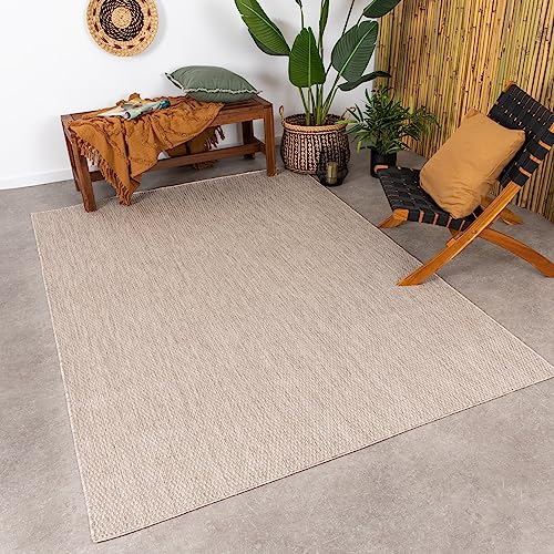 FRAAI In- & Outdoor Teppich - Costa Creme 80x150cm - Wetterfest - Polypropylen - Flachgewebe - Wohnzimmer, Esszimmer, Schlafzimmer, Balkon, Garten - Terrasse - Carpet von FRAAI | Home & Living