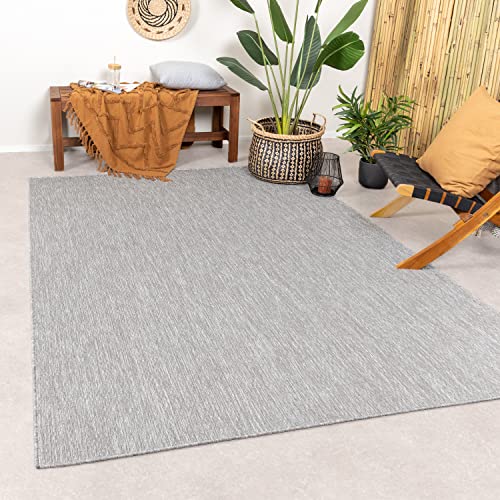 FRAAI | Home & Living In- & Outdoor Teppich - Costa Dunkelgrau 80x150cm - Wetterfest - Synthetik, Polypropylen - Flachgewebe - Balkon, Garten - Terrasse - Carpet von FRAAI | Home & Living