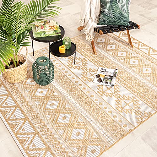 FRAAI | Home & Living In- & Outdoor Teppich - Summer Beyond Gelb 160x230cm - Wetterfest - Synthetik, Polypropylen - Flachgewebe - Garten - Terrasse - Carpet von FRAAI | Home & Living