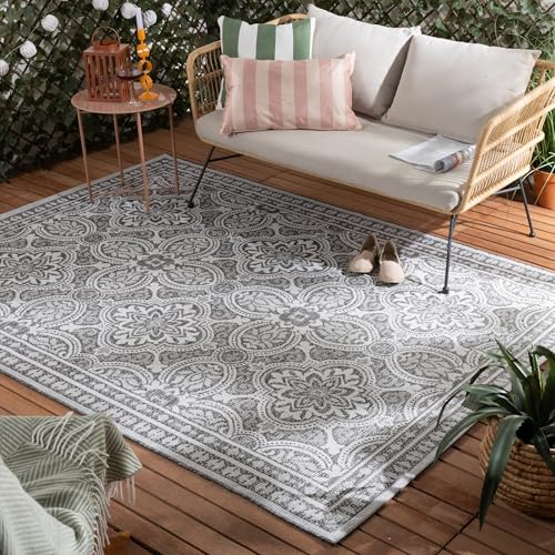 FRAAI | Home & Living In- & Outdoor Teppich - Summer Oriental Grau - Wetterfest - Polypropylen - Flachgewebe - Balkon, Garten/Terrasse - Terrasse - Rug von FRAAI | Home & Living